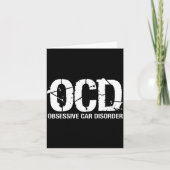 Ocd Obsessive Car Disorder Funny Lover Garage Guy  Kaart (Voorkant)