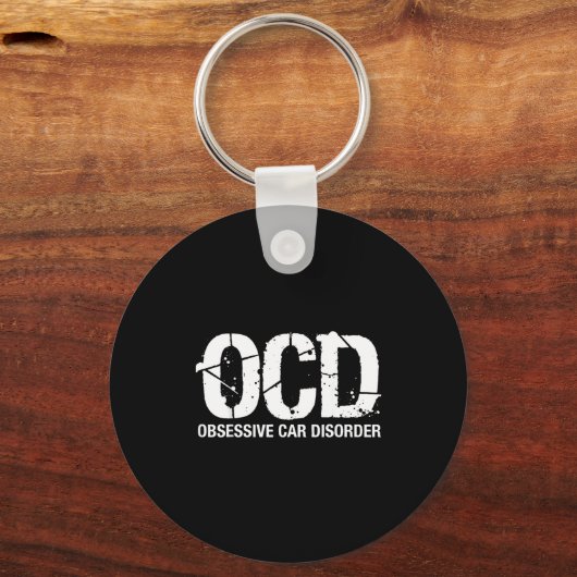Ocd Obsessive Car Disorder Funny Lover Garage Guy  Sleutelhanger (Voorkant)