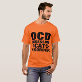 OCD OBSESSIVE CAT DISORDER Funny T-shirts (Voorkant volledig)