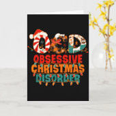 Ocd Obsessive Christmas Disorder Funny Christmas  Kaart (Gele Bloem)