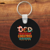 Ocd Obsessive Christmas Disorder Funny Christmas Sleutelhanger (Voorkant)