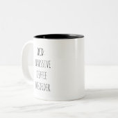 OCD OBSESSIVE COFFEE DISORDER/Funny Coffee quote Tweekleurige Koffiemok (Voorkant links)