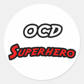 OCD Superheld Ronde Sticker