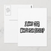 OCD... uw excuses? Briefkaart (Voorkant / Achterkant)