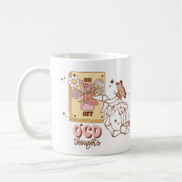 OCD-whimsie uitgeschakeld Retro OCD-bewustzijn Koffiemok
