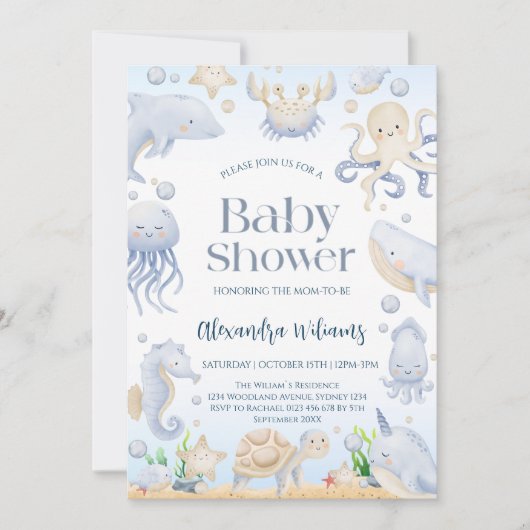 Ocea Babyshower Kaart (Voorkant)