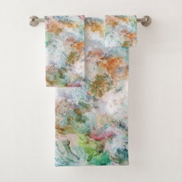 Oceaan Abstract Waterverf Grunge Patroon  Bad Handdoek