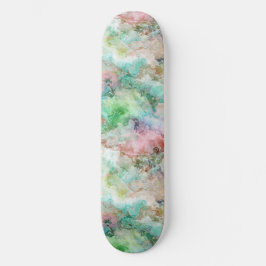 Oceaan Abstract Waterverf Grunge Patroon Persoonlijk Skateboard