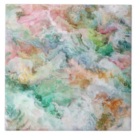 Oceaan Abstract Waterverf Grunge Patroon Tegeltje