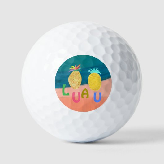 Oceaan Ananas Luau Golfballen (Voorkant)