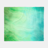 Oceaan Aquarel Golven Fleece Deken (Voorkant (Horizontaal))