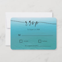 Oceaan Aquarel Strand Script Trouwen