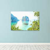 Oceaan, baai canvas afdruk (Insitu (Houten vloer))
