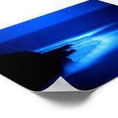 Oceaan bij nacht poster (Hoek)