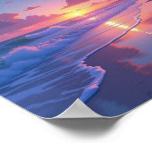 Oceaan bij schemering poster (Hoek)