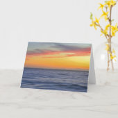 Oceaan bij Sunset Motion Art Note Kaart (Gele Bloem)
