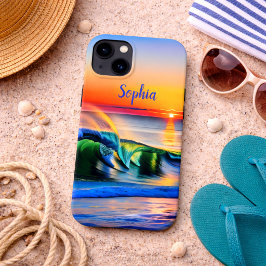 Oceaan bij zonsondergang handtekening  Case-Mate iPhone case