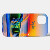 Oceaan bij zonsondergang handtekening Case-Mate iPhone case (Achterkant (horizontaal))