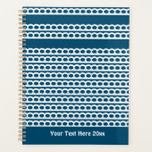 Oceaan blauw en wit Moderne bubble Golven Planner (Voorkant)