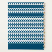 Oceaan blauw en wit Moderne bubble Golven Planner (Achterkant)