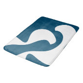 Oceaan Blauw en wit Moderne Kunst Badmat (Gekanteld)