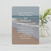 Oceaan blauw en zandstrand kaart (Staand voorkant)