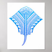 oceaan_blauw_gistend_ray poster (Voorkant)