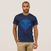 oceaan_blauw_gistend_ray t-shirt (Voorkant volledig)