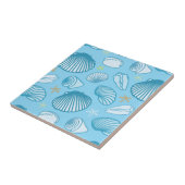 Oceaan Blauw Patroon Tegeltje (Zijkant)