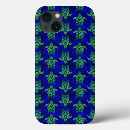 Oceaan Blauw Stammen Groene Zeeschildpadden Case-Mate iPhone Case (Achterkant)