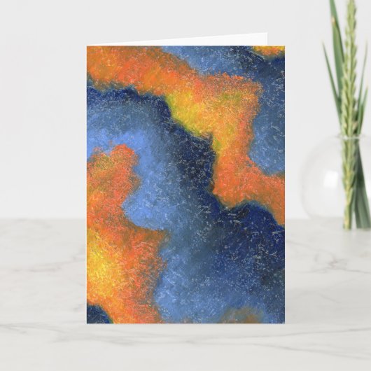 Oceaan Blauw Wenskaart Kaart (Voorkant)