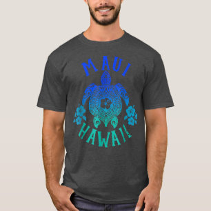Oceaan Blauwe Stam Maui Hawaï Zee Schildpad Zomer T-shirt