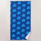 OCEAAN BLUE TURTLE PATROON / BLUE / MONOGRAM STRANDLAKEN (Voorkant)