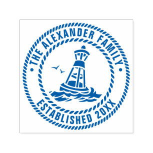 Oceaan Boei Meeuwen Familie Naam Datum Opgericht T Zelfinktende Stempel