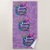 Oceaan Bries Paars  Strandlaken (Voorkant)