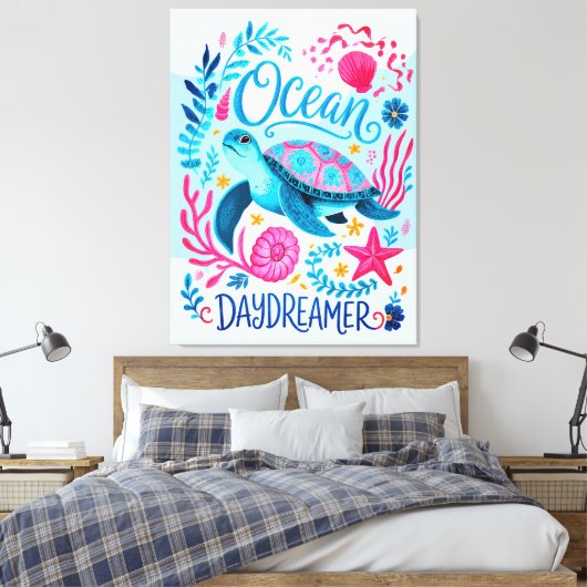 Oceaan Dagdromer Canvas Afdruk (Insitu (Slaapkamer))