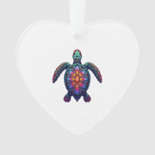 Oceaan Dier Tie Dye Tribale Zee Dier Maori Schildp Ornament