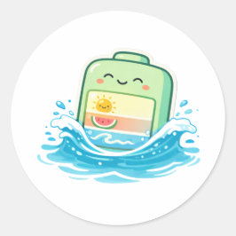 Oceaan Dip Ronde Sticker