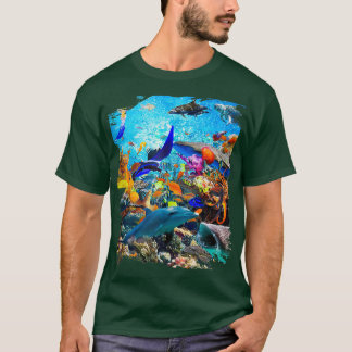 Oceaan Dolfijn Haai Schildpad Koraal Zee Vis Orka  T-shirt
