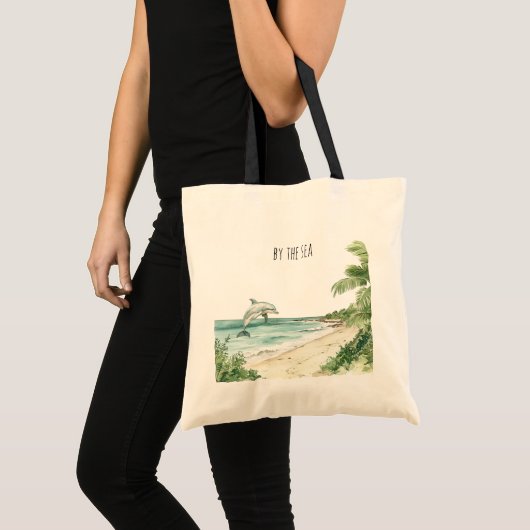 Oceaan Dolfijn Zeeschildpadden Strand Tote Bag (Voorkant (product))