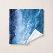 Oceaan - Donkere blauwe golven Bad Handdoek (Wasdoekje)