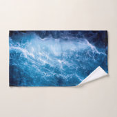 Oceaan - Donkere blauwe golven Bad Handdoek (Handdoek)