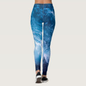 Oceaan - Donkere blauwe golven  Leggings (Achterkant)