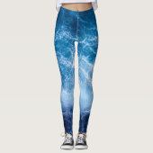 Oceaan - Donkere blauwe golven  Leggings (Voorkant)