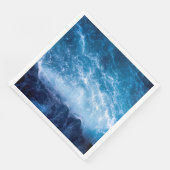 Oceaan - Donkere blauwe golven Servet (Hoek)