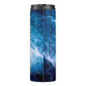 Oceaan - Donkere blauwe golven Thermosbeker (Achterkant)