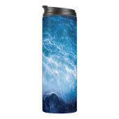 Oceaan - Donkere blauwe golven Thermosbeker (Geroteerd rechts)
