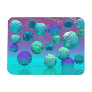 Oceaan Dromen - Aqua en Violette OceaanFantasie Magneet