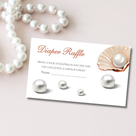 Oceaan een beetje parel onder zee baby shower Luie Informatiekaartje