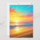 oceaan een zonsondergang strand aan zee kaart (Voorkant)